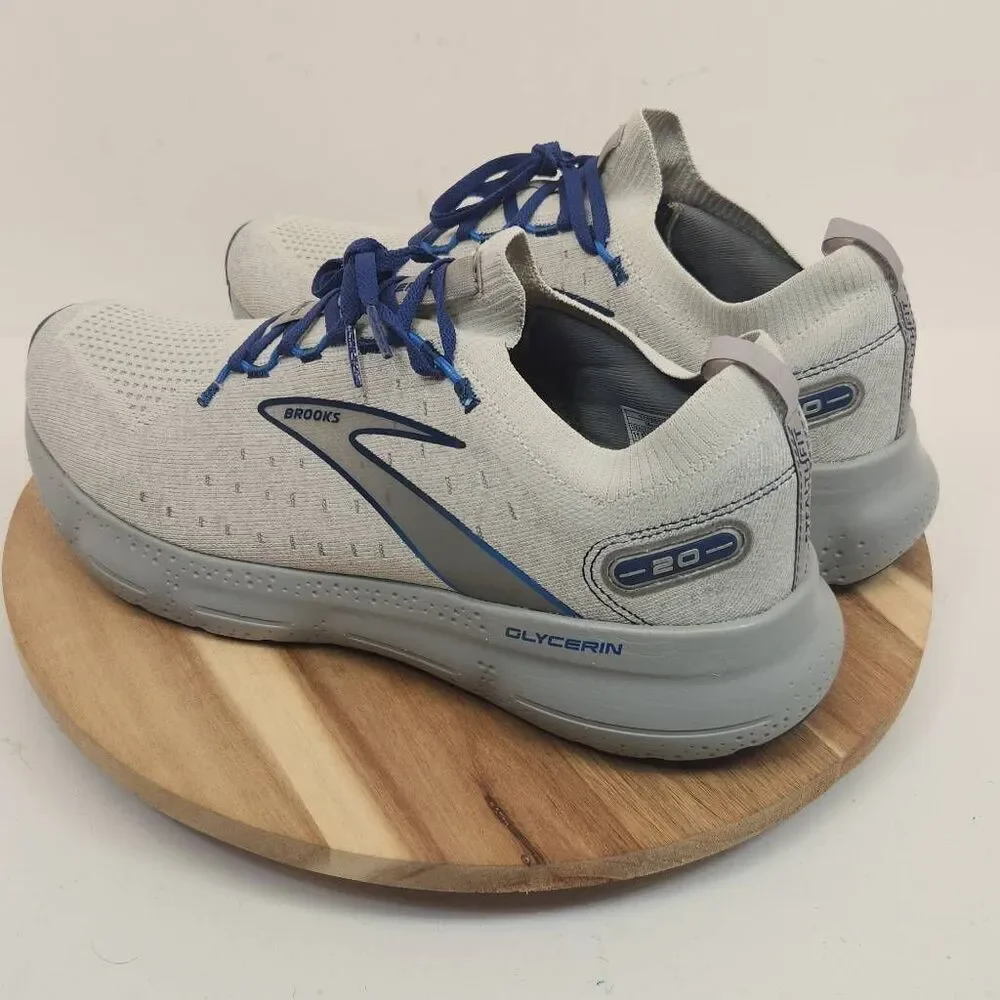 Brooks Mens Glycerin StealthFit 20 Running Shoes Gray Blue Size 11.5